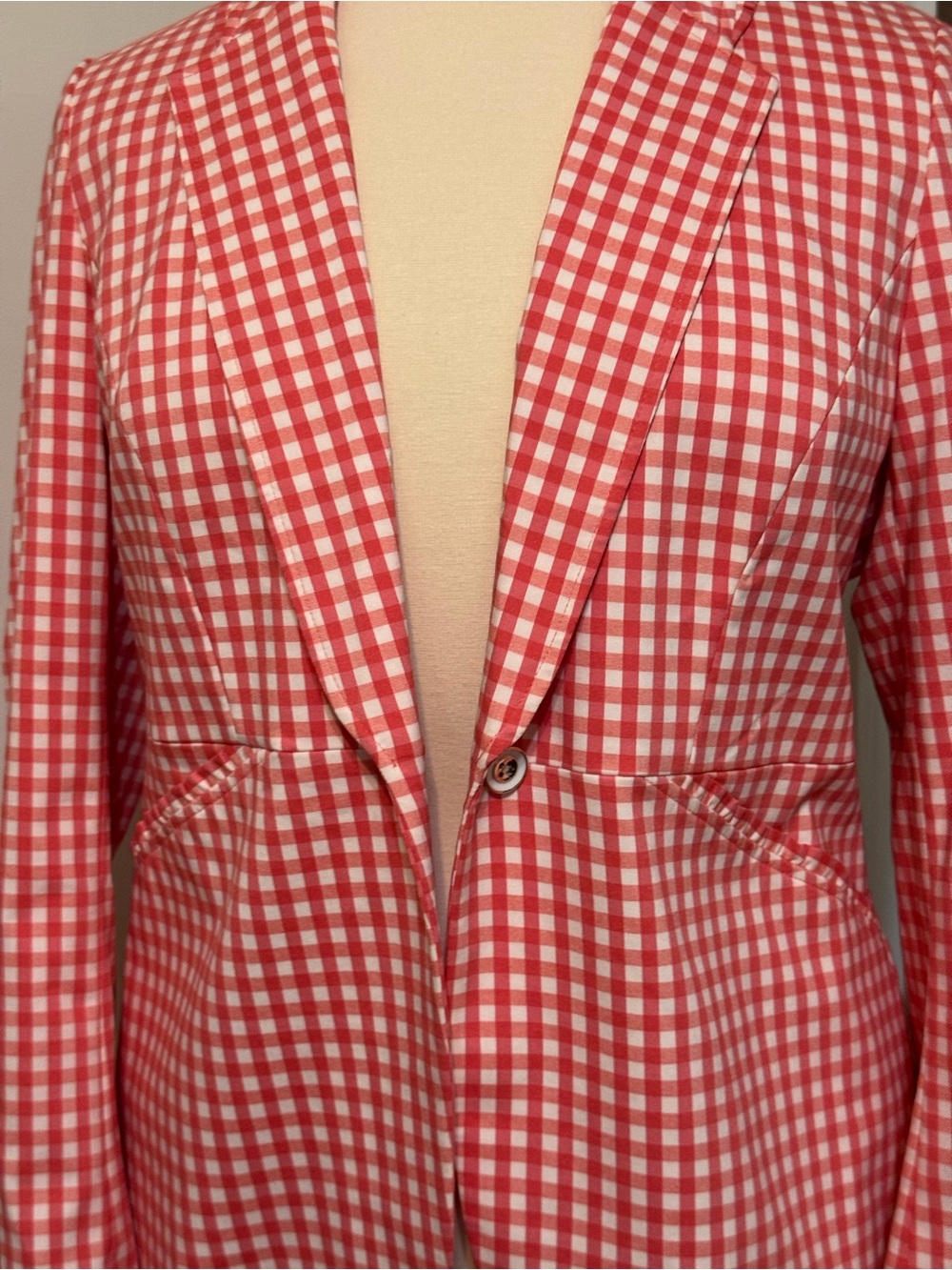 Rafaella Pink Gingham Tailored Blazer - Picture 3 of 7